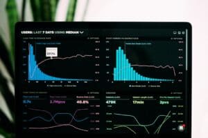 Analytics dashboard showing conversion tracking data