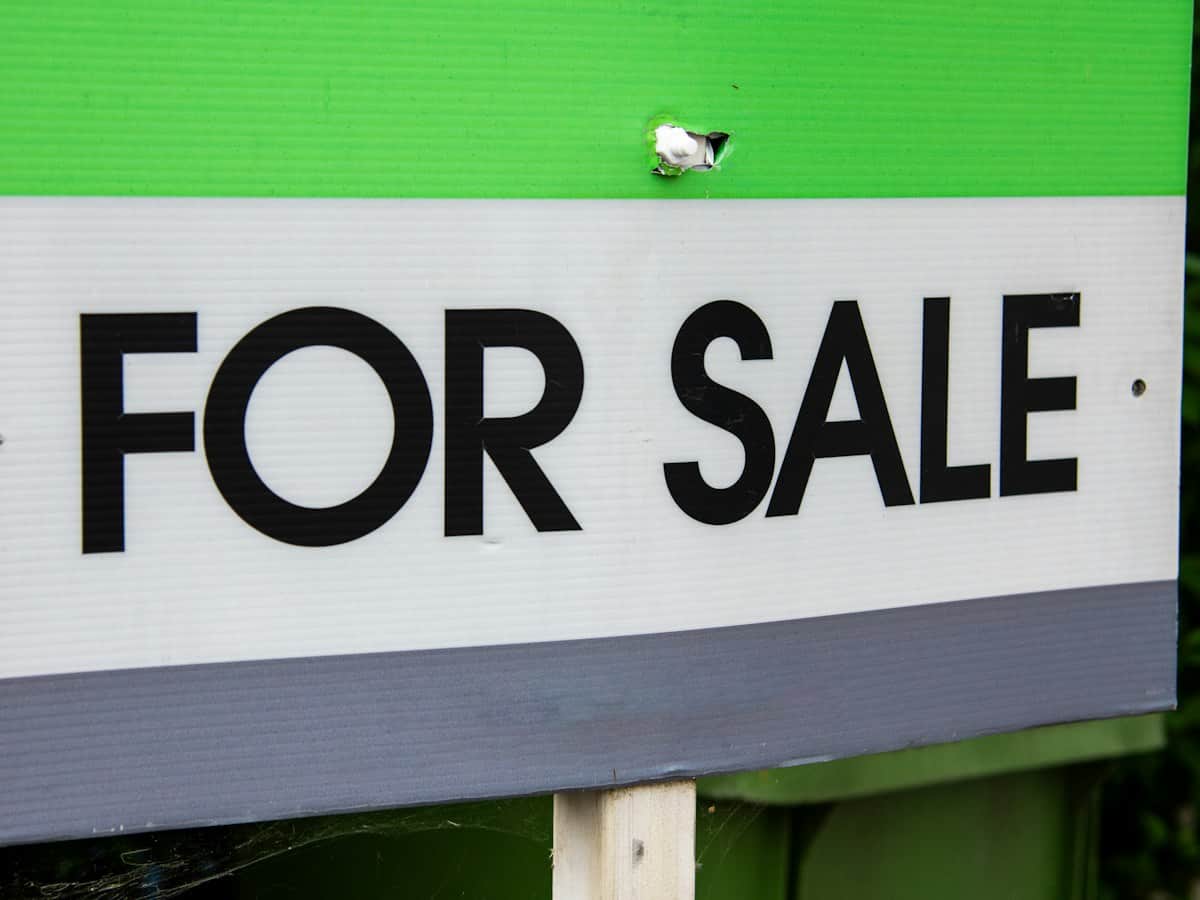 For sale sign outside a property